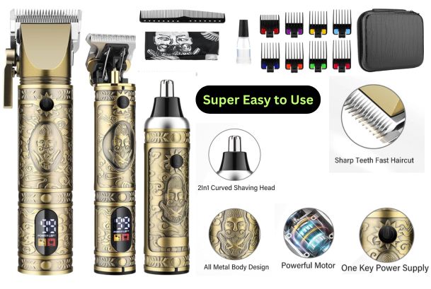 Hair Clippers for Men, Cordless Mens Hair Trimmer, Electric Shavers for Barber