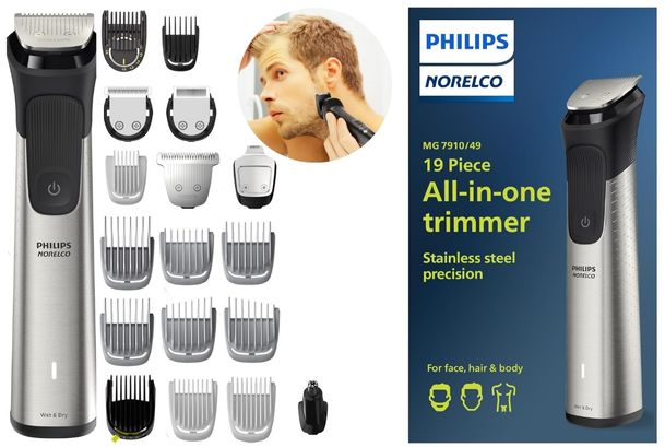Mens Grooming Kit with Trimmer for Beard, 