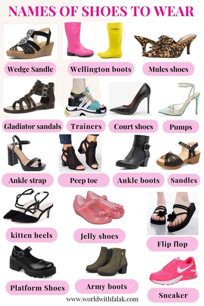 Names of Shoes to Wear